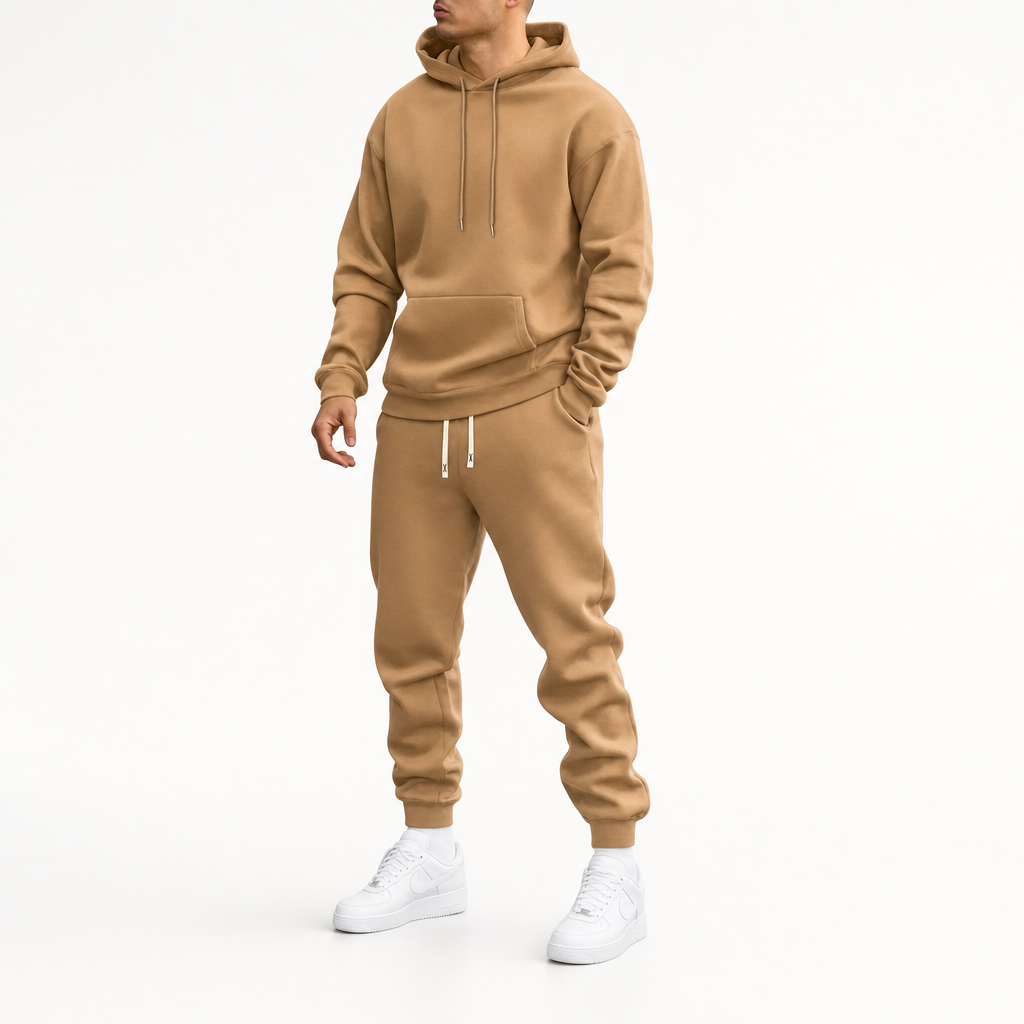 Men's Tracksuit Hoodie and Joggers Set - studio shot