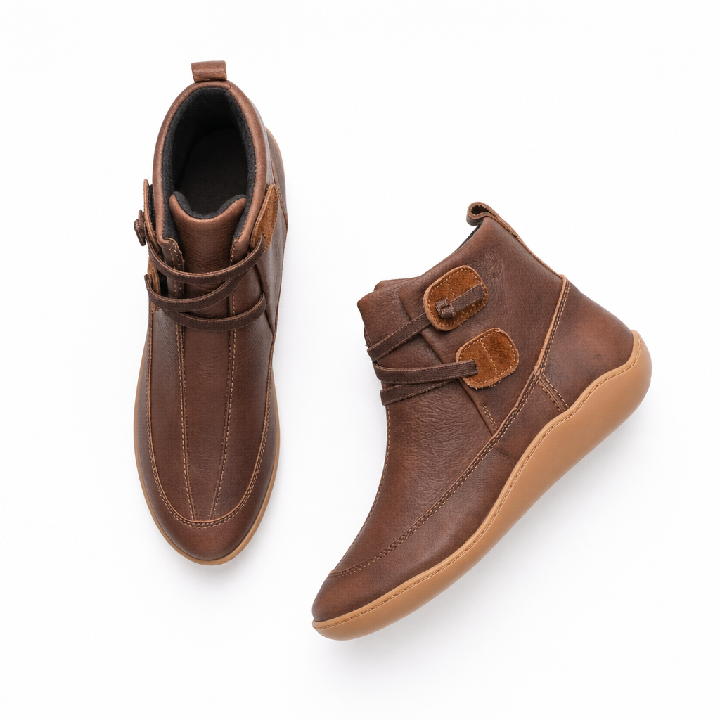 Waterproof Ankle Boots with Soft Cushioned Interior - flatlay