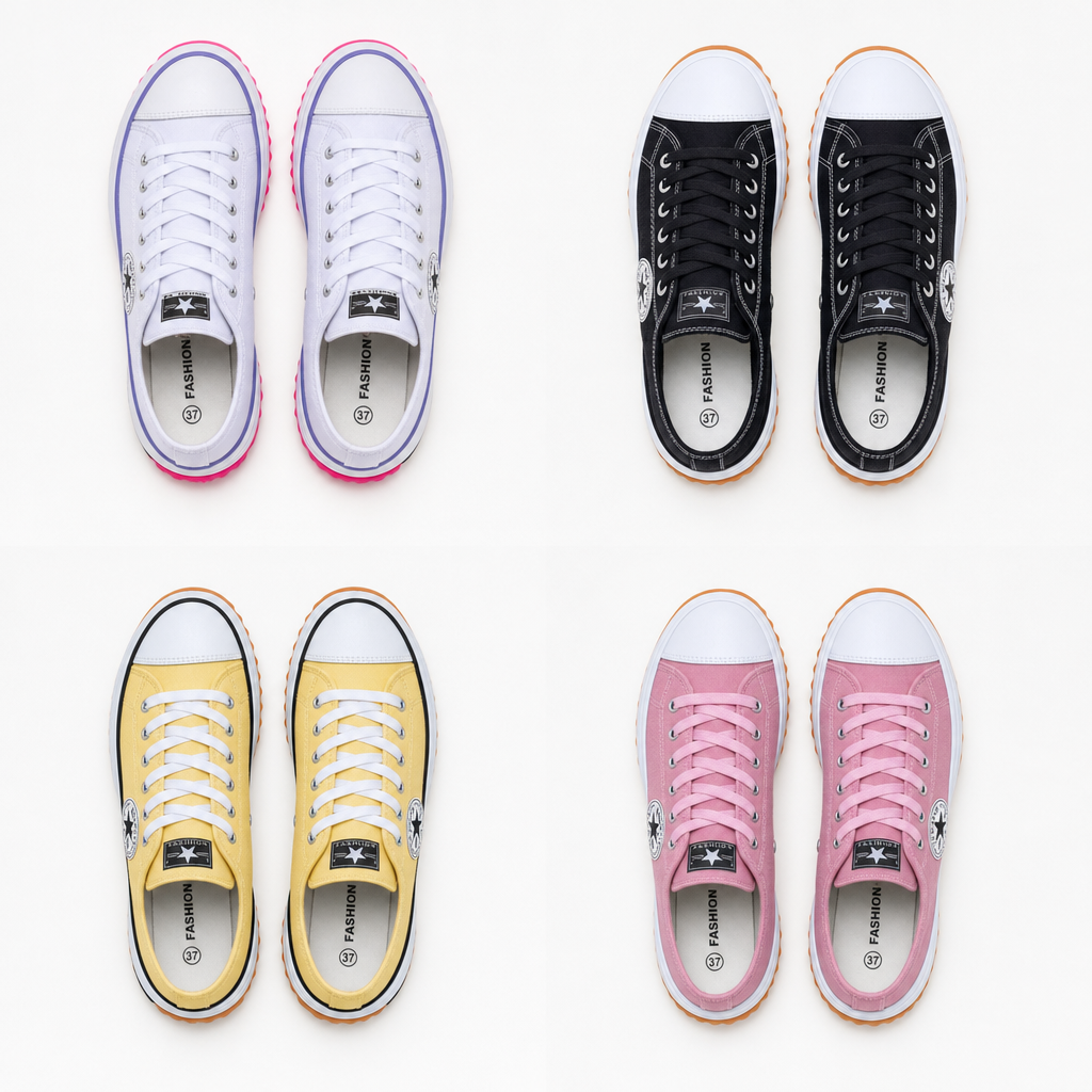 Orthopedic Lace-Up Sneakers for Women - flatlay