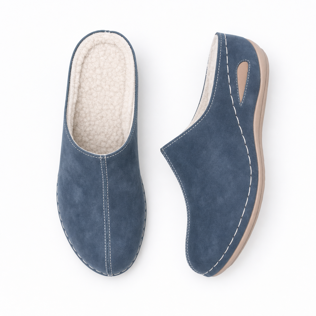 Slip-On Clogs With Wedge Heel And Arch Support - flatlay
