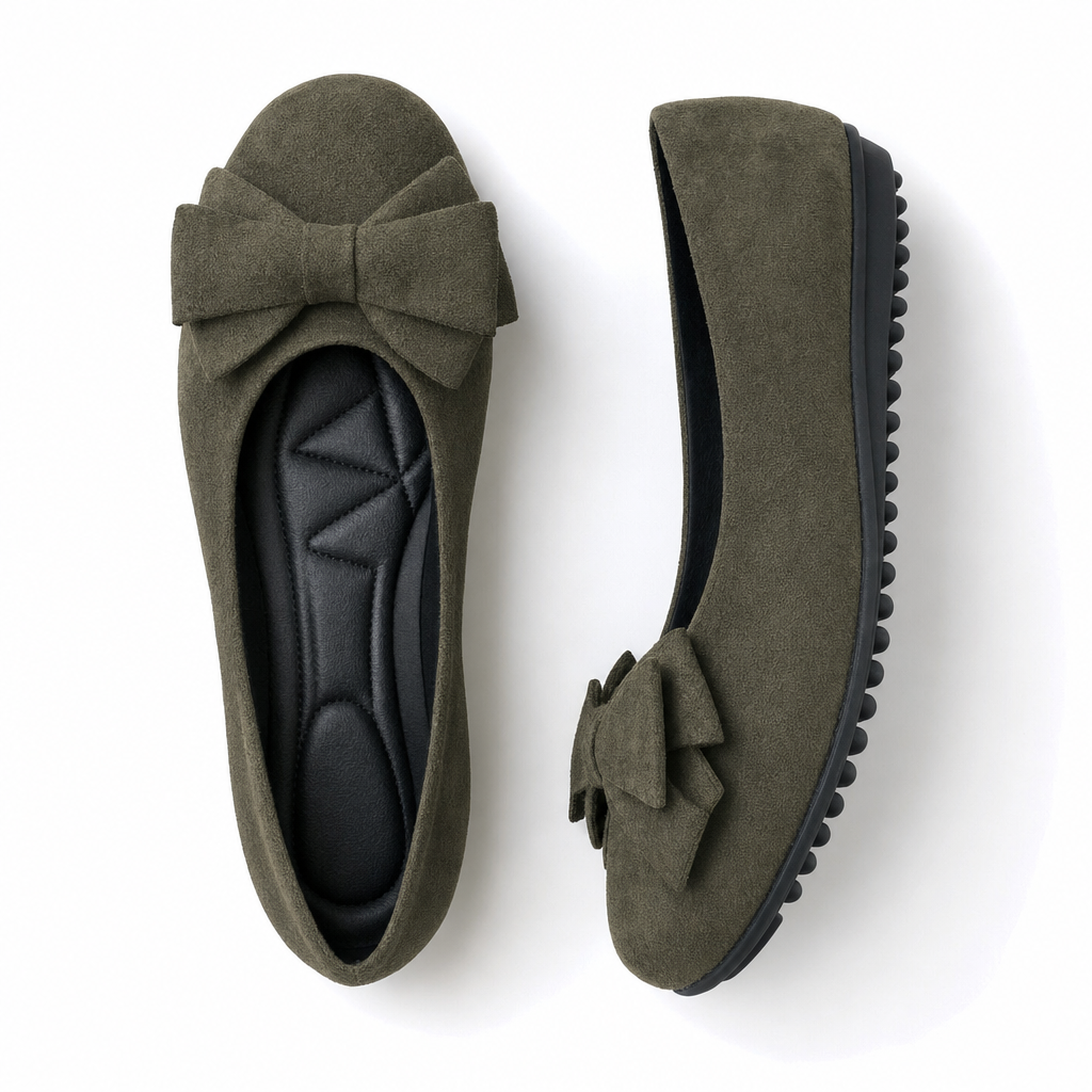 Orthopedic Wide Fit Ballet Flats - flatlay