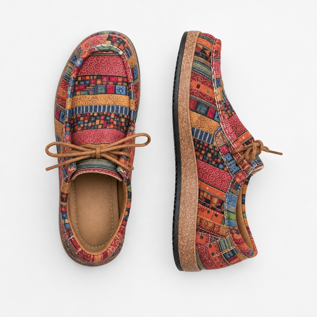 Orthopedic Sneakers With Cushioned Sole - flatlay