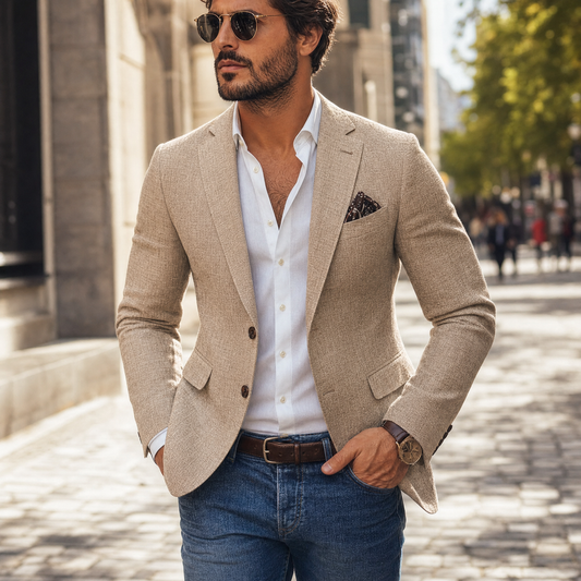 Men's Slim Fit Two Button Blazer
