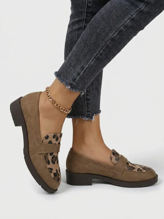 Orthopedic Leopard Print Wide Toe Heels