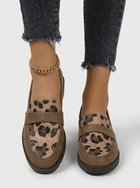 Orthopedic Leopard Print Wide Toe Heels