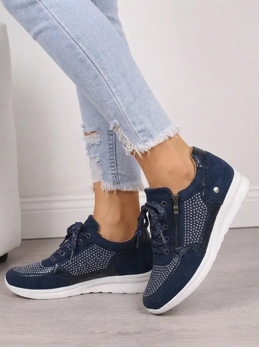 Orthopedic Side Zip Cushioned Walking Sneakers