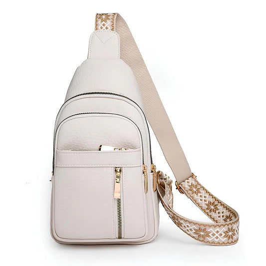 Anti-Theft Crossbody Bag with Hidden Zip Pockets