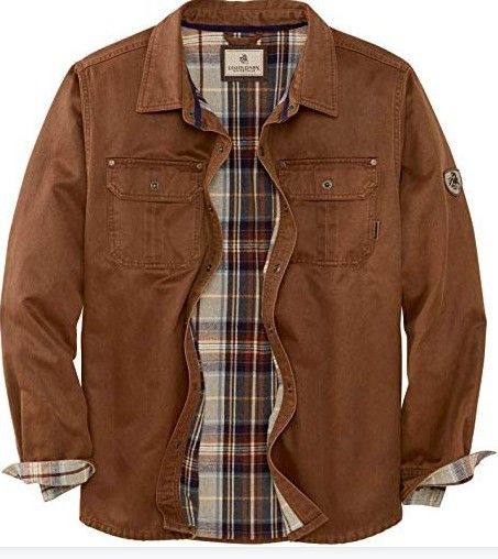 Men's Flannel-Lined Trucker Shirt Jacket for Casual Wear