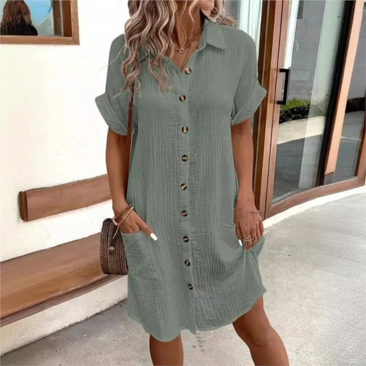Loose Fit Collared Summer Dress
