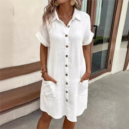 Loose Fit Collared Summer Dress