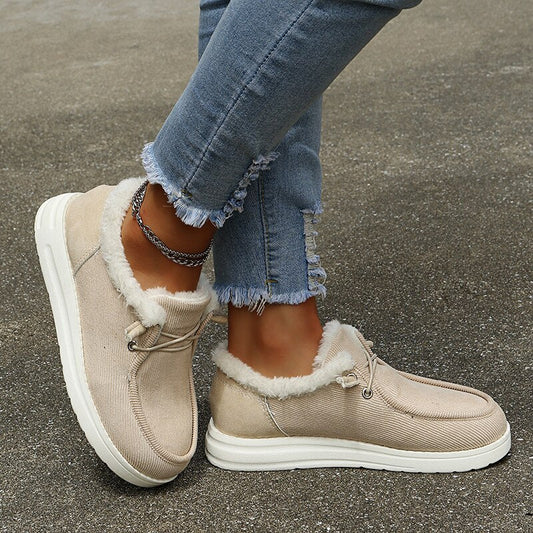 Plush-Lined Slip-On Winter Boots