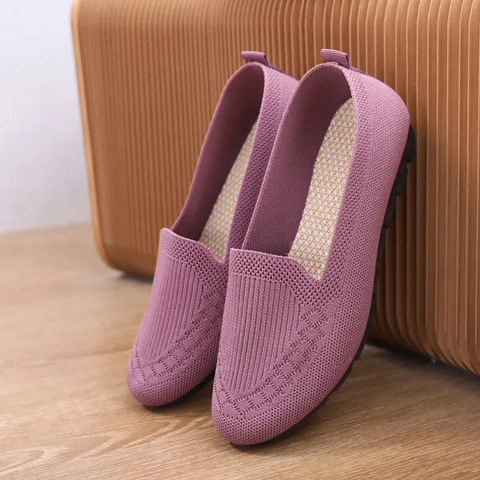 Breathable Knit Slip-On Loafers