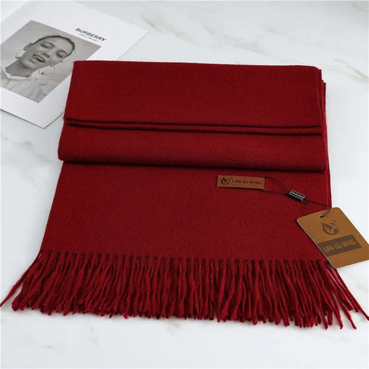 Warm Winter Scarf with Tassels