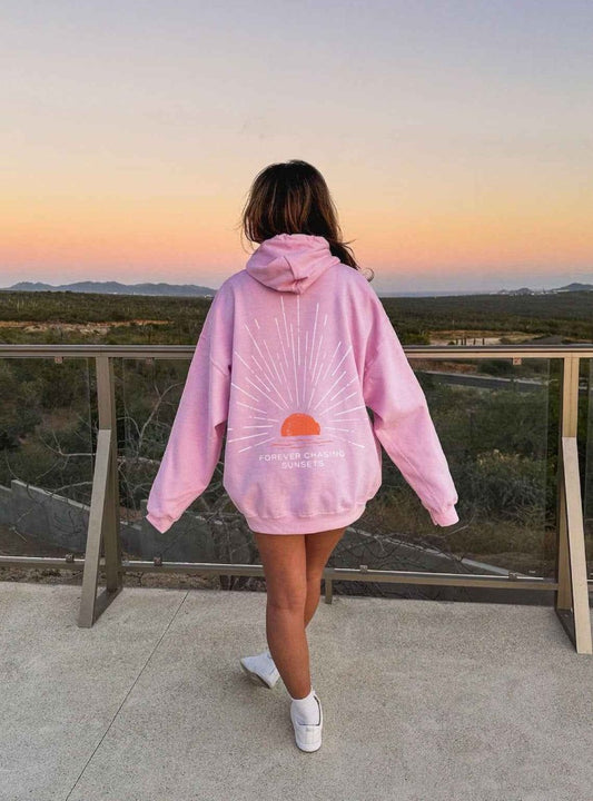 Oversized Back Print Pullover Hoodie