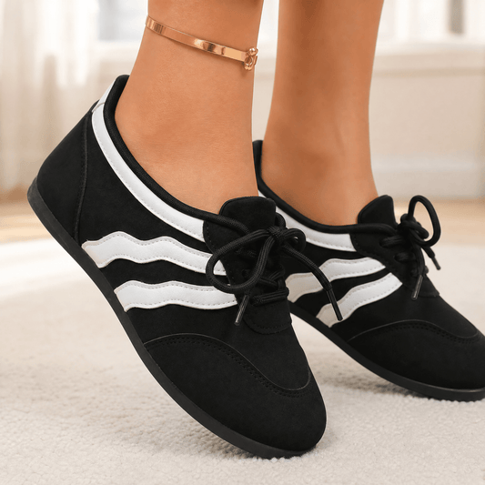 Retro Wave Stripe Slip-On Sneakers