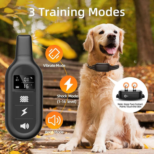 USB Rechargeable 1000m Waterproof Dog E-Collar