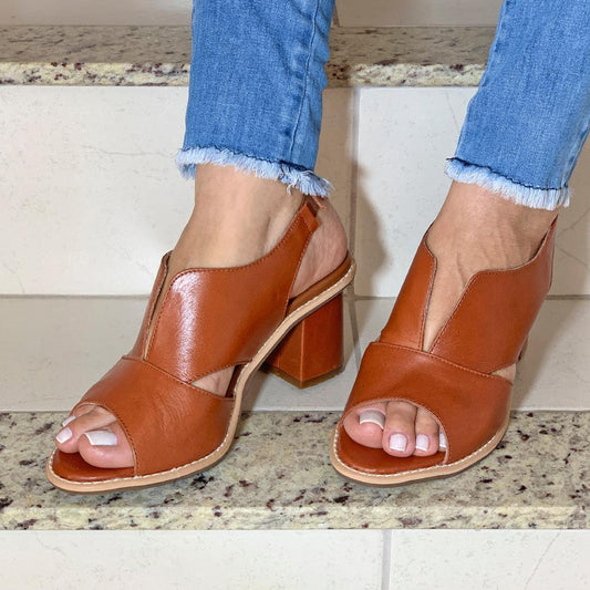 Women's Block Heel Strappy Sandals With Cushioned Footbed