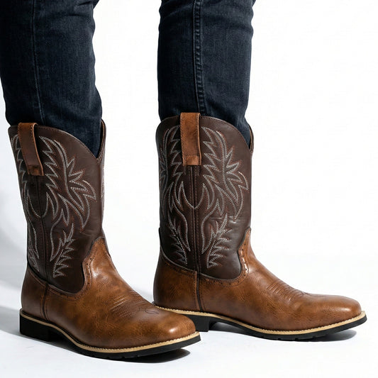 Men's Embroidered Western Cowboy Boots