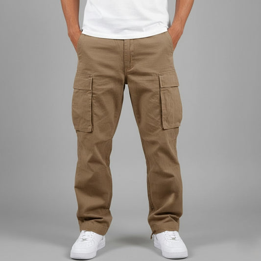 Utility Straight-Leg Cargo Pants