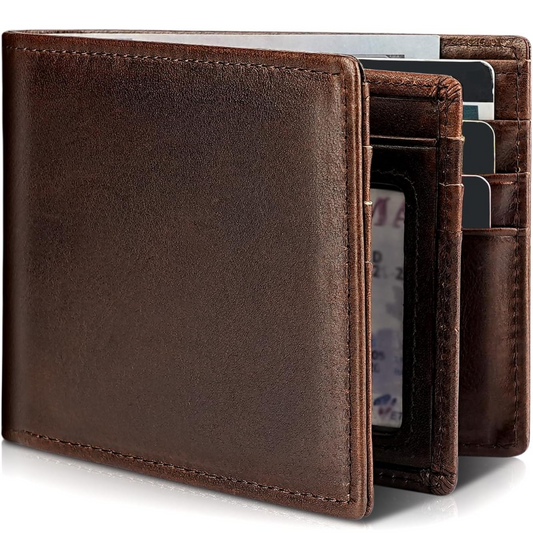 Slim Bifold Wallet With RFID Blocking