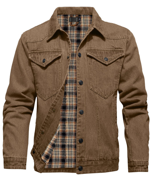 Men's Flannel-Lined Denim Jacket