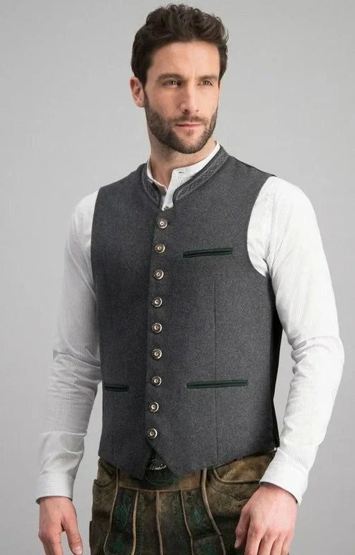 Men's Classic Grey Traditional Suit Vest