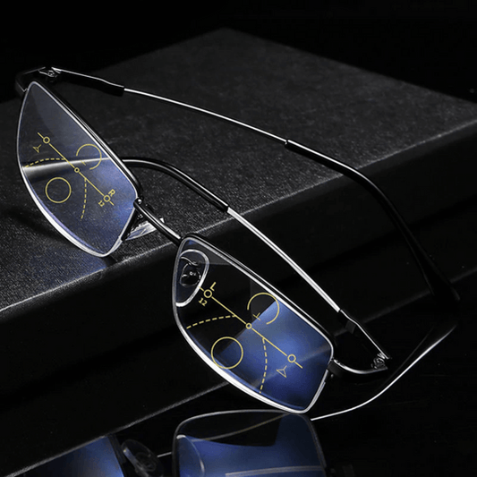 Progressive Multifocal Reading Glasses With Light-Adaptive Lenses
