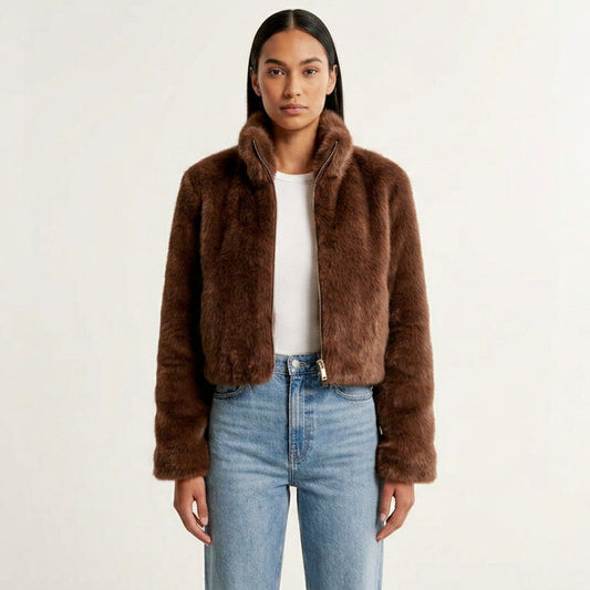 Sophie High Collar Zip-Up Winter Jacket