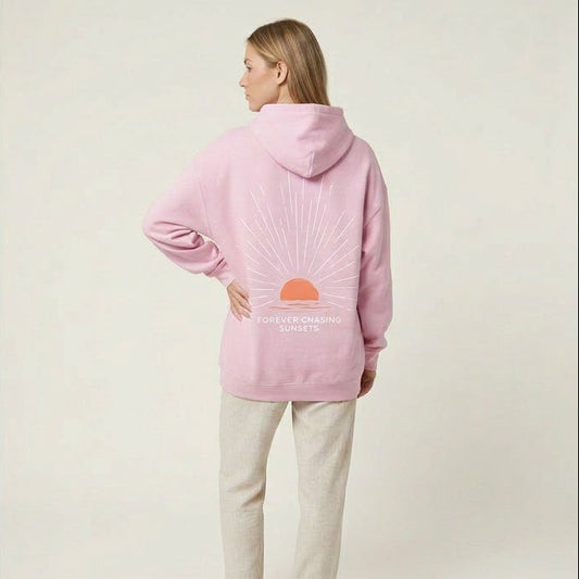 Oversized Back Print Pullover Hoodie