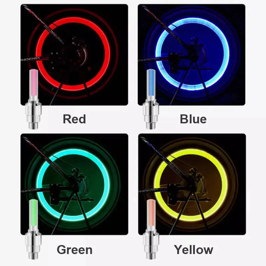 Motion-Activated LED Valve Cap Lights Set of 2