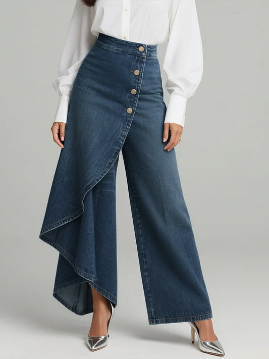 Women's High Waist Wide Leg Relaxed Fit Jeans