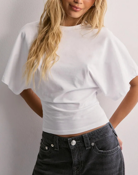 Amaya Wide Sleeve Fitted Waist Tee