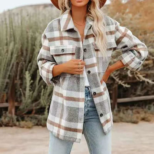Soft Checked Comfort Blouse