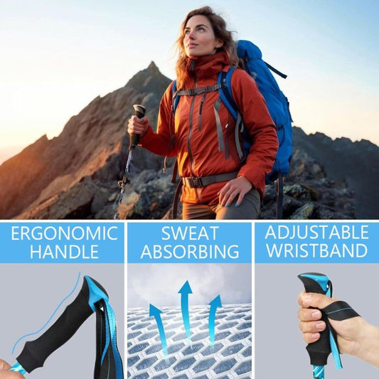 Adjustable Aluminium Trekking Poles With Anti-Slip Grip