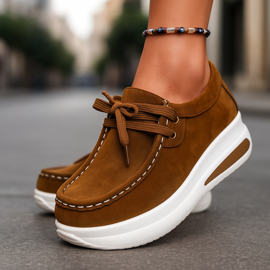 Lace-Up Orthopedic Platform Loafers