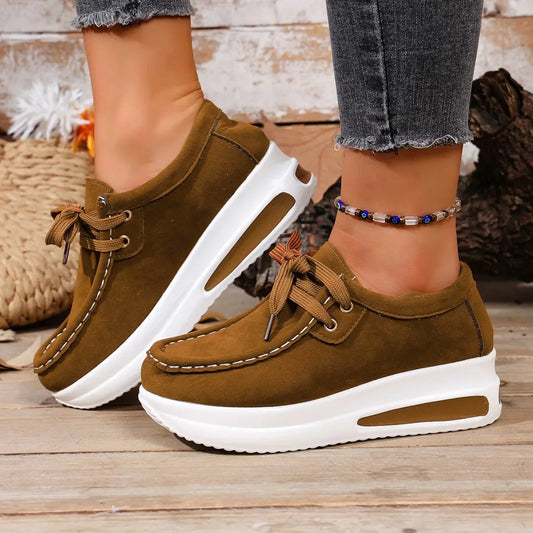 Lace-Up Orthopedic Platform Loafers
