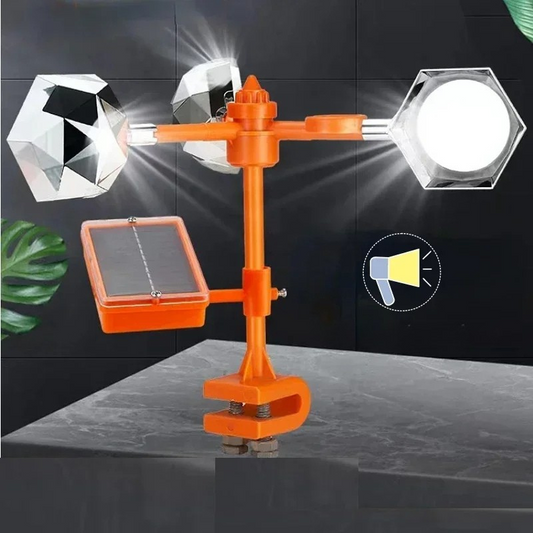 Solar Rotating Reflective Bird Repeller With Sound