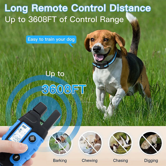 Waterproof Rechargeable Dog Training E-Collar for 1 or 2 Dogs
