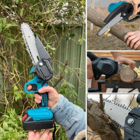 6 Inch Mini Cordless Chainsaw With 2 Batteries