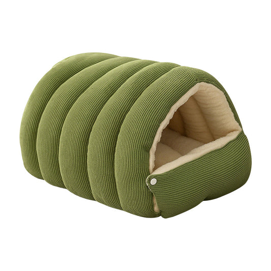 Plush Covered Cave Pet Bed