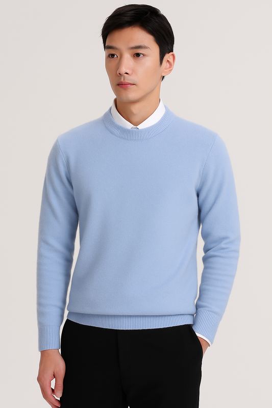 Men's Classic Cut Fine Knit Crewneck Pullover