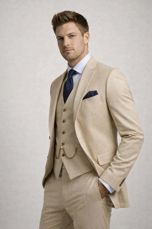 Men's Slim Fit Three Piece Formal Suit