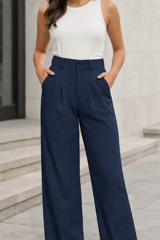 High-Waisted Wide-Leg Trousers for Women