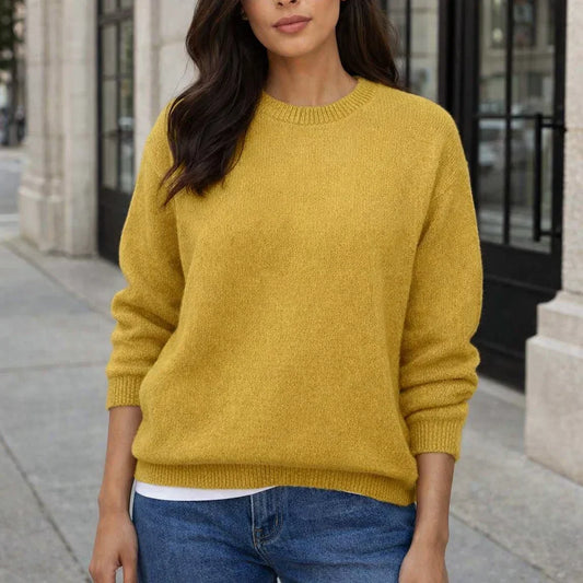 Dahlia Crew Neck Relaxed Fit Knit Sweater