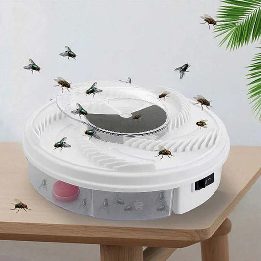 USB Rotating Fly Trap With Bait Stations