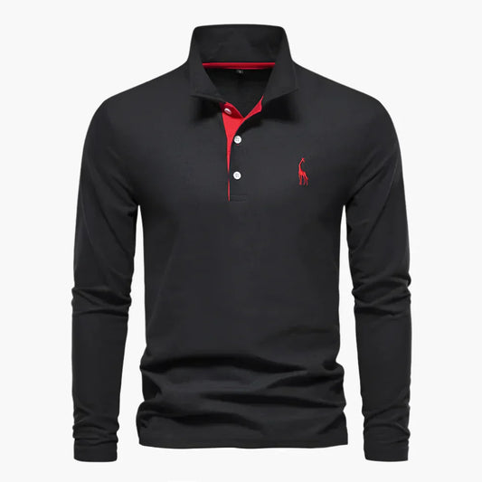 Men's Long Sleeve Polo Shirt Classic Everyday Fit
