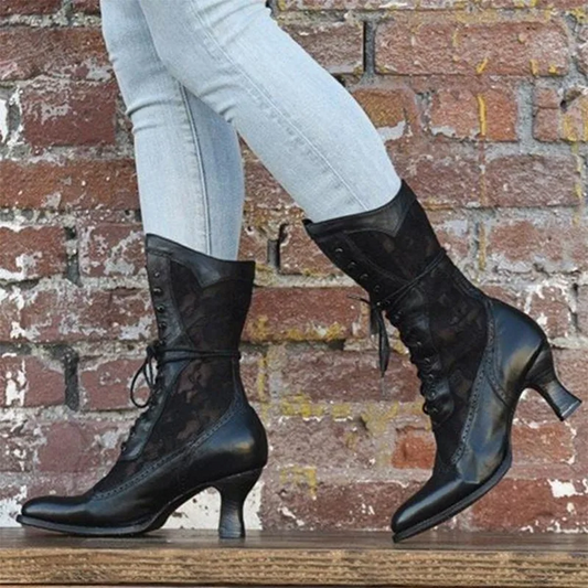 Vintage Side-Zip Ankle Boots