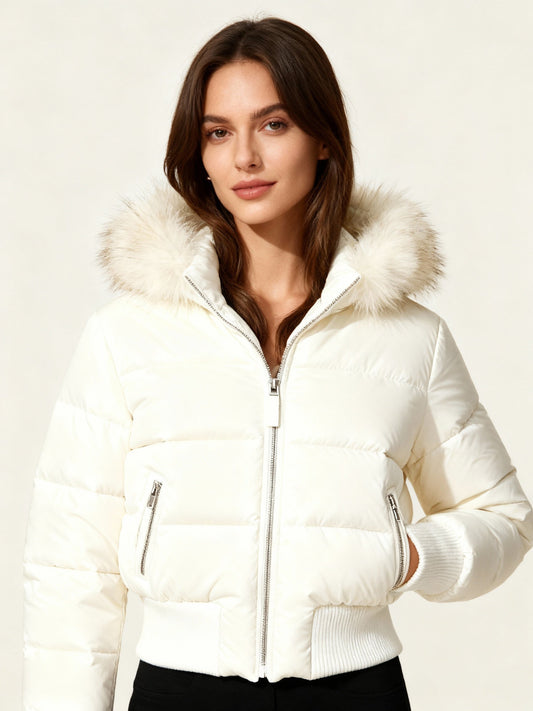 Women's Quilted Hooded Winter Jacket
