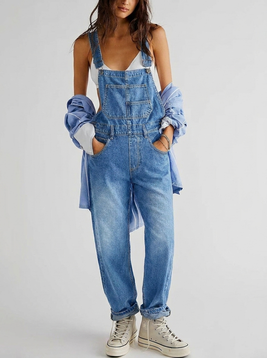 Straight Leg Jumpsuit With Relaxed Casual Fit