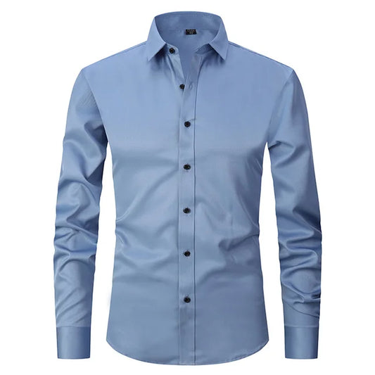 Wrinkle-Free Stretch Button-Up Shirt